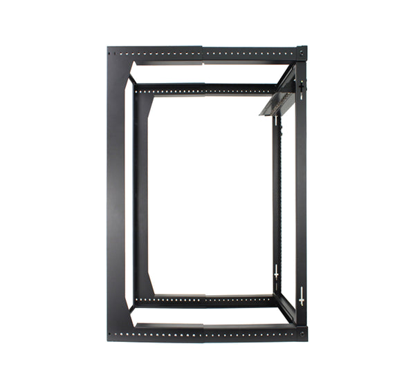 20U Open Wall Mount Frame Rack with Hinge - Open Box - J2R Cabling Supplies 