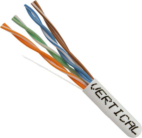 CAT3 Riser Rated Ethernet Cable, 1000ft - White 