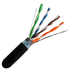 CAT5E Shielded Direct Burial Outdoor Cable 100ft. Increments - Black - J2R Cabling Supplies 