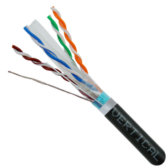 CAT6 550MHz Shielded Direct Burial Outdoor Cable 1000ft. Dual Jacket - Black