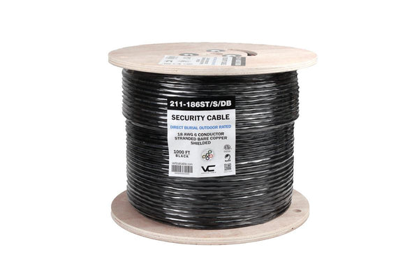 18AWG, 6 Conductor Stranded, Shielded, Direct Burial - J2R Cabling Supplies 