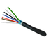 22AWG, 6 Conductor Stranded, Shielded Direct Burial - 500ft. - Black - J2R Cabling Supplies 