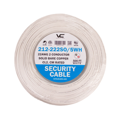 22AWG, 2 Conductor Solid - 500ft. Coil