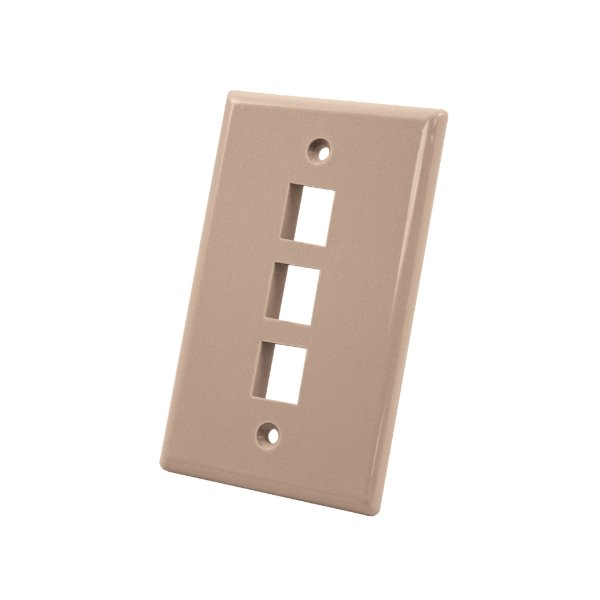 3 Port Wall Plate - J2R Cabling Supplies 