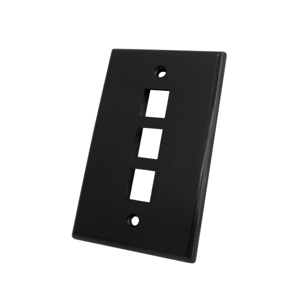 3 Port Wall Plate - J2R Cabling Supplies 