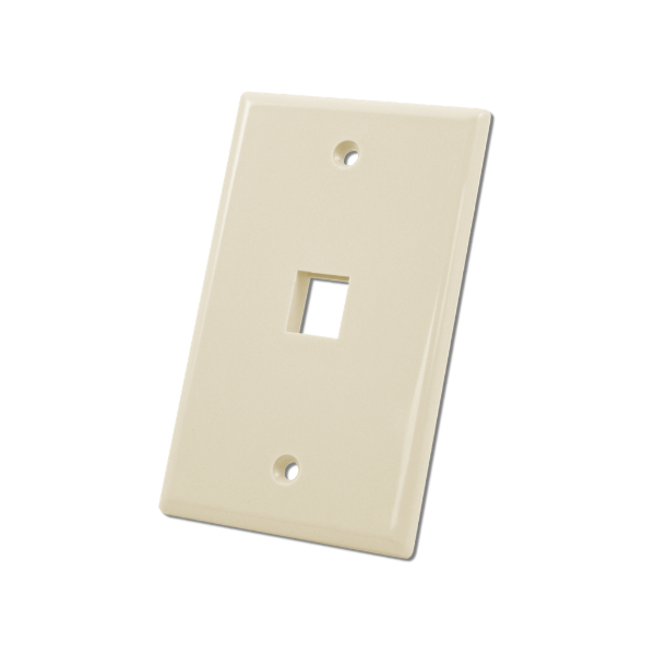1 Port Wall Plate - J2R Cabling Supplies 