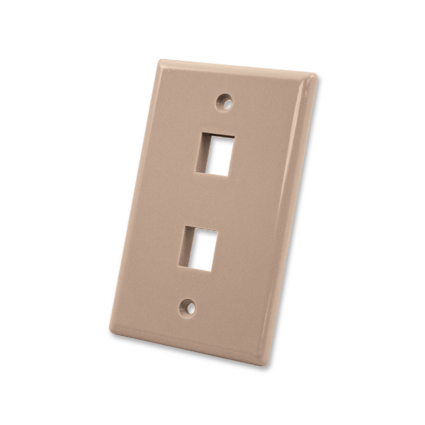 2 Port Wall Plate - J2R Cabling Supplies 