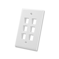 6 Port Wall Plate
