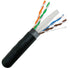 CAT6 550MHz Direct Burial Outdoor Cable 1000ft. Dual Jacket - Black - J2R Cabling Supplies 