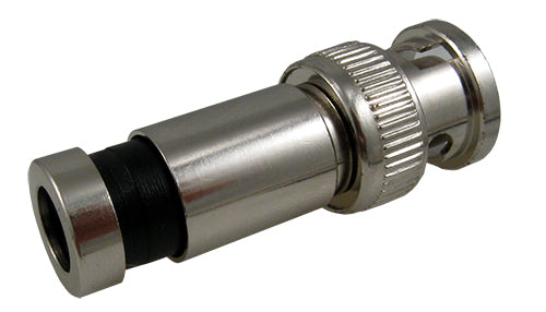 RG59 BNC Compression Type Connector. Suitable for use in the CCTV, Structured Cabling, Home Theater, Audio & Video Entertainment.