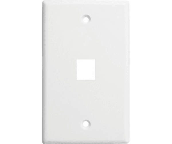 1 Port Wall Plate - J2R Cabling Supplies 