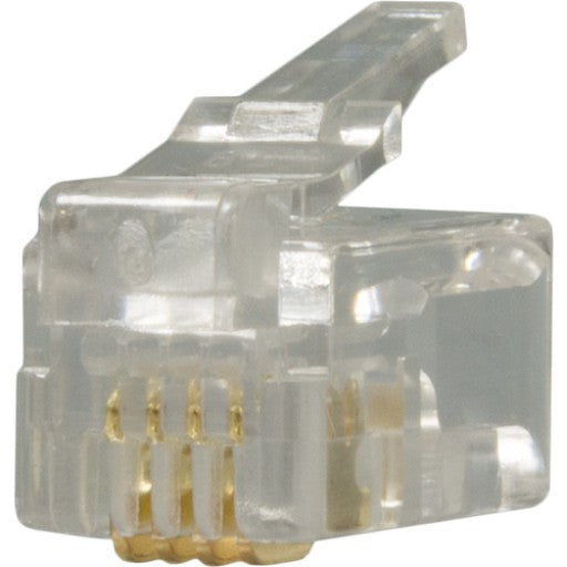 RJ22 Plug, 4 Position, 4 Conductor, For Handset - J2R Cabling Supplies 