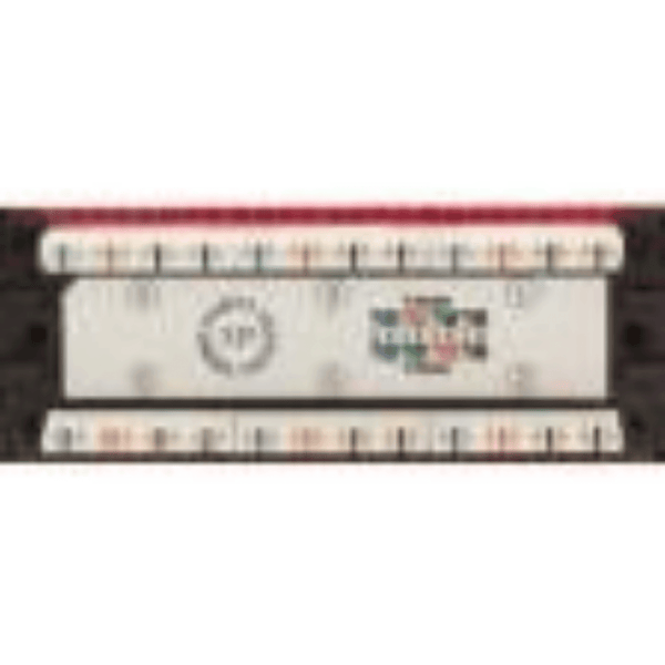 Backwards compatible with CAT5e High Impact Patch Panel Tough Black Painted Finish Number Labeled for Easy Identification Writable & Erasable Marking Surfaces 568A & 568B Wiring Color Codes 110 IDC Terminals 1U;  W: 19   H: 1¾   D: 1¼ inches UL Listed, RoHS Compliant 