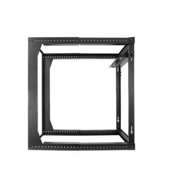 12U Open Wall Mount Frame Rack with Hinge - J2R Cabling Supplies 