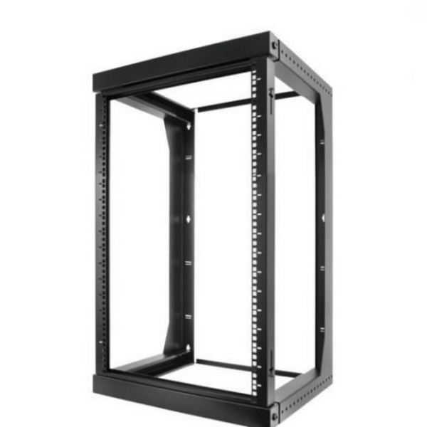 16U Open Wall Mount Frame Rack with Hinge - J2R Cabling Supplies 