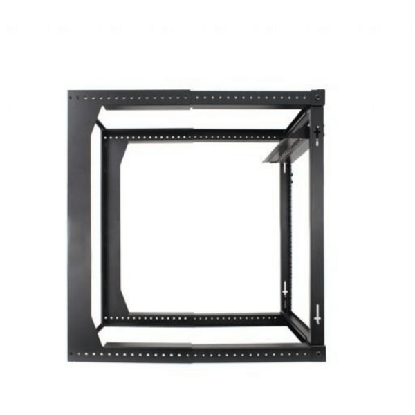 16U Open Wall Mount Frame Rack with Hinge - J2R Cabling Supplies 