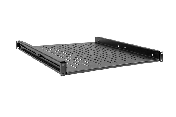 1U 4 Point Heavy Duty Vented Adjustable Shelf - J2R Cabling Supplies 