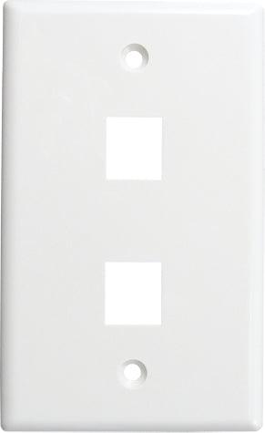 2 Port Wall Plate - J2R Cabling Supplies 