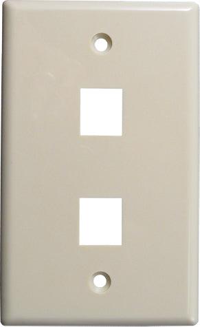 2 Port Wall Plate - J2R Cabling Supplies 