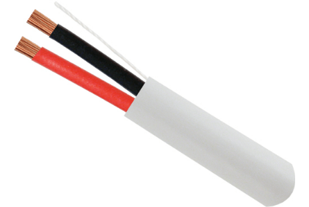 10 AWG 2 Conductor Audio Cable - 500ft. - White - J2R Cabling Supplies 