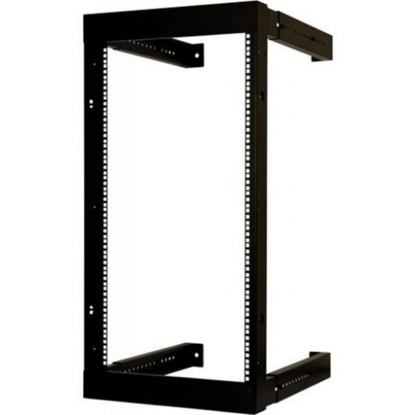 20U Open Wall Mount Equipment Rack - Adjustable Depth from 18"- 30" - Hardware included (M6 Cage nuts and screws)