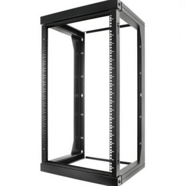 20U Open Wall Mount Frame Rack with Hinge - Open Box - J2R Cabling Supplies 