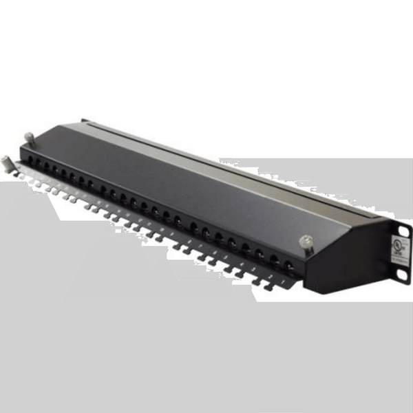 24 port CAT6A Shielded Patch Panel - Krone Type Terminal - J2R Cabling Supplies 
