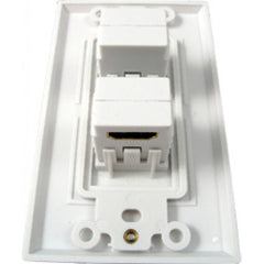HDMI 2 Port Wall Plate 90 Degree - White