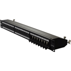 24 port CAT6A Shielded Patch Panel - Krone Type Terminal