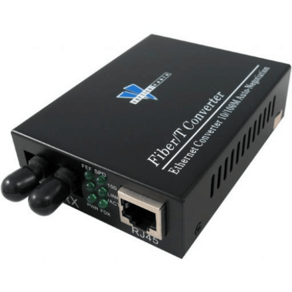 2Km 10/100Base-TX/FX Bridge Multi-Mode Media Converter ST Connector