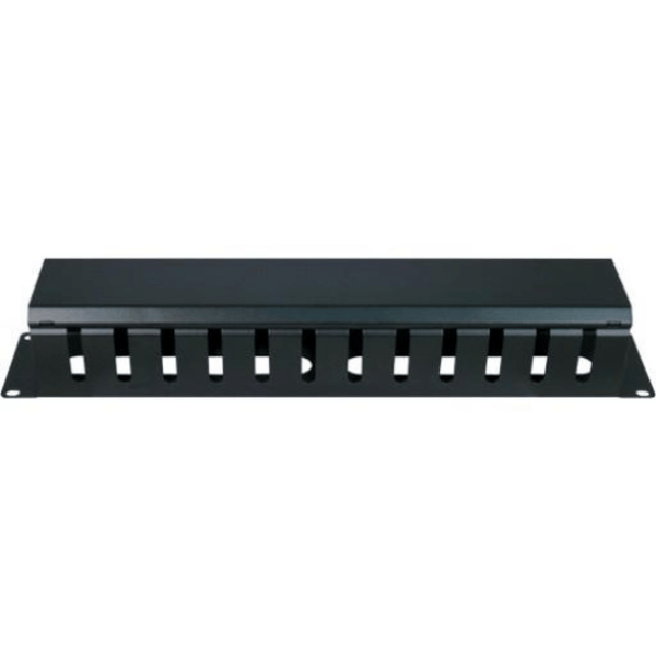 Durable black powder coated finish Brackets accomodate 19″ patch panels Accepts 10/24 or 12/32 screws Mounts on any standard 19″ rack or wall mount
