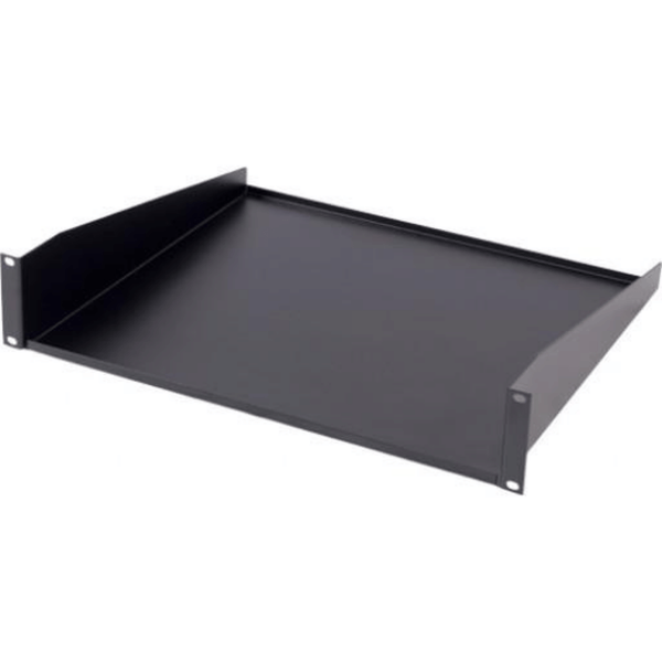 2U Non Vented Shelf - Black - J2R Cabling Supplies 