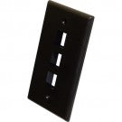 3 Port Wall Plate - J2R Cabling Supplies 