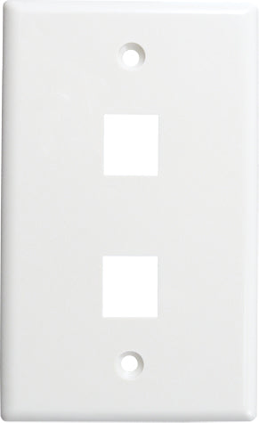 2 Port Wall Plate - J2R Cabling Supplies 