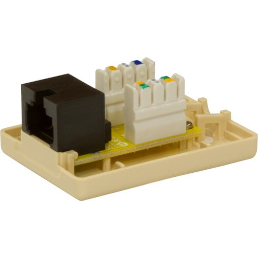 Surface Mount Box with 1 Cat6 Jack - J2R Cabling Supplies 