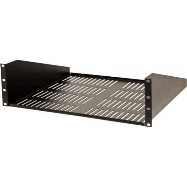 3U Vented Shelf - Black - J2R Cabling Supplies 