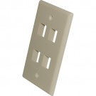 4 Port Wall Plate - J2R Cabling Supplies 