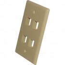 4 Port Wall Plate - J2R Cabling Supplies 