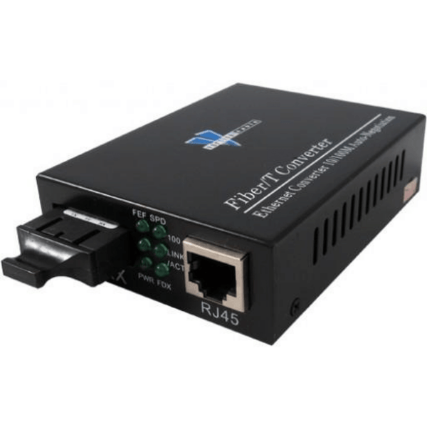 40Km 10/100Base-TX/FX Bridge Single-Mode Media Converter SC Connector