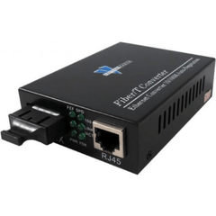 40Km 10/100 Base-TXFX Bridge Single-Mode Media Converter - SC Connector