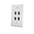 4 Port Wall Plate - J2R Cabling Supplies 