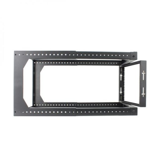 This 8U rack can be mounted to the wall in a server room, office, or above a doorway, expanding your workspace and keeping your equipment easily accessible.