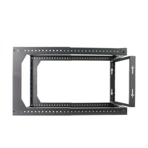 9U Open Wall Mount Frame Rack with Hinge - J2R Cabling Supplies 