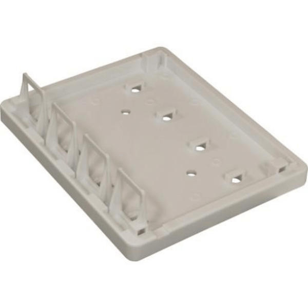 Compatible with most standard Keystone Jacks and Inserts Universal Surface Mount Box No Jack Two piece construction Double-sided tape, screws and ties included UL Listed, RoHS Compliant