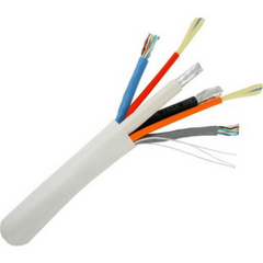 Bundle Cable - CAT5E (UTP), RG6 Quad, Fiber (2 Cores)