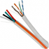 Composite Cable PVC Jacket, 500ft. Wooden Spool - White x1 Cat5E (UTP) x1 Audio Cable 4C, 16AWG