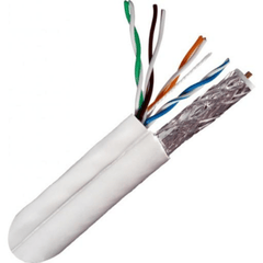Bundle Cable - RG6U with CAT5E Solid, PVC Jacket - White