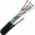 Cat5E STP (Shielded), Outdoor Rated, Aerial Cable with Messenger, 24AWG Solid-Bare Copper.