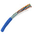 CAT5E Shielded Plenum Cable 350MHz, 24AWG, STP, CMP, 4 Pair, Solid Bare Copper, 1000ft. blue