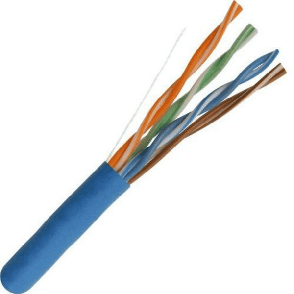 Category 5e UTP Designed for Indoor Installations Plenum Rated outer jacket (CMP) 350MHz High Performance Data Cable Easily Identified Color-Striped Pairs 24AWG Solid Copper Conductors Exceeds ANSI/TIA-568C.2 ETL Listed, RoHS Compliant, TAA Compliant 500ft Pull Box